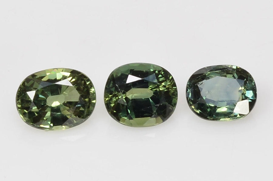 6x5 mm Natural Calibrated Green Sapphire Loose Gemstone Oval Cut