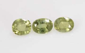 6x5 mm Natural Calibrated Green Sapphire Loose Gemstone Oval Cut