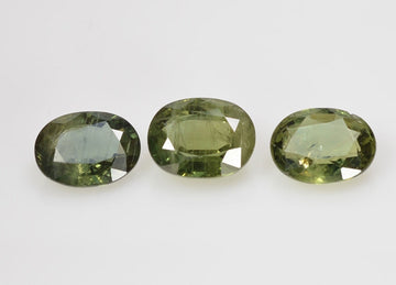 8x6 mm Natural Calibrated Green Sapphire Loose Gemstone Oval Cut