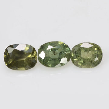 5x4 mm Natural Calibrated Green Sapphire Loose Gemstone Oval Cut