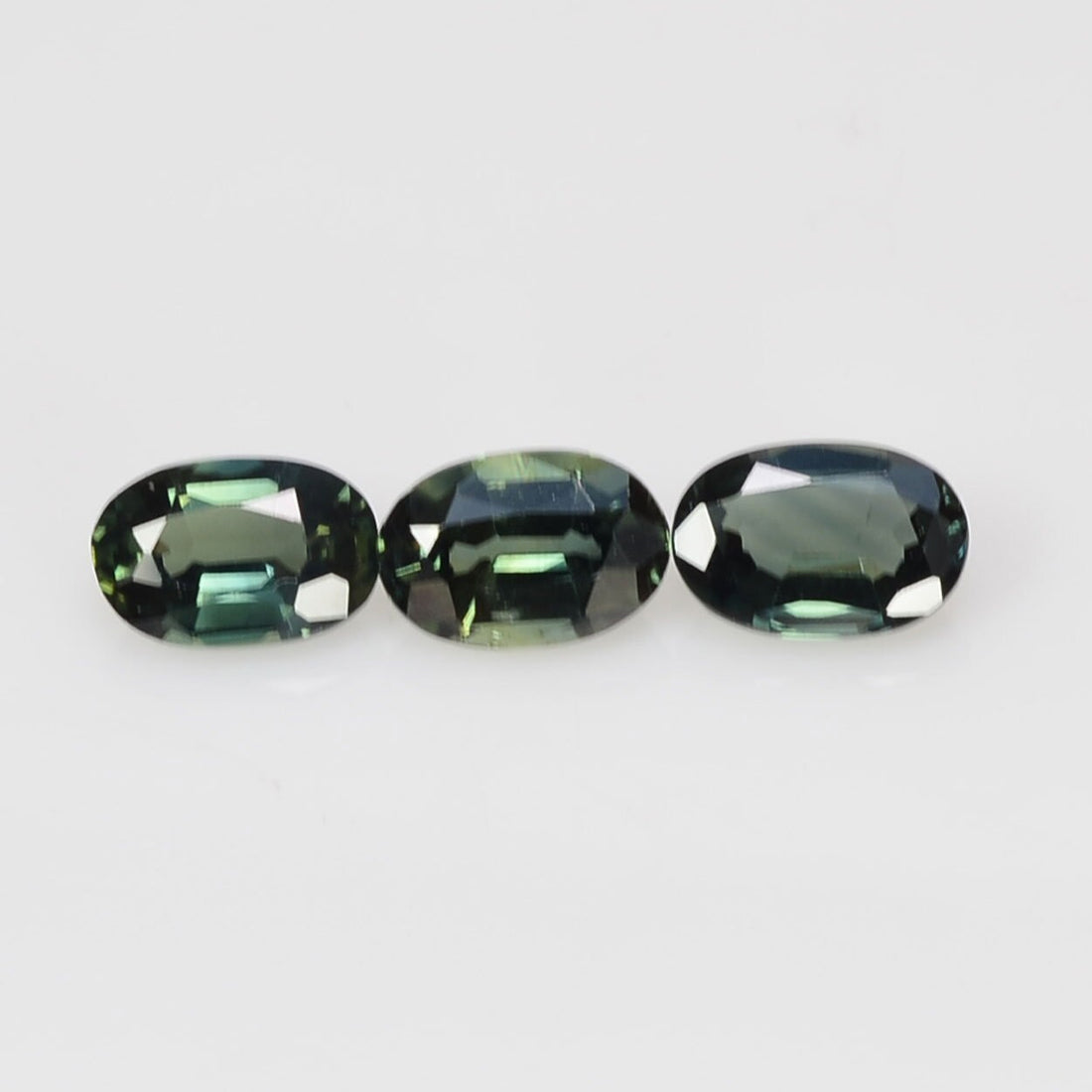 6x4 mm Natural Calibrated Green Sapphire Loose Gemstone Oval Cut