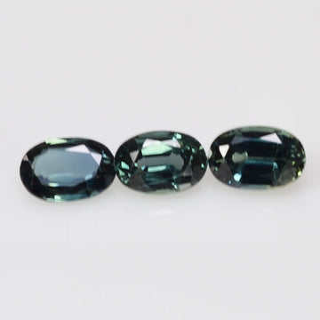 6x4 mm Natural Calibrated Green Sapphire Loose Gemstone Oval Cut