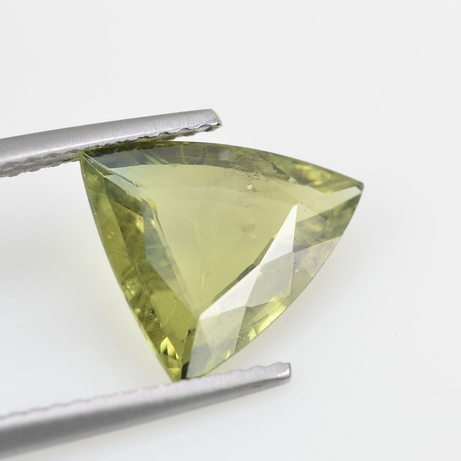 3.00 cts Natural Green Sapphire Loose Gemstone Trillion Cut