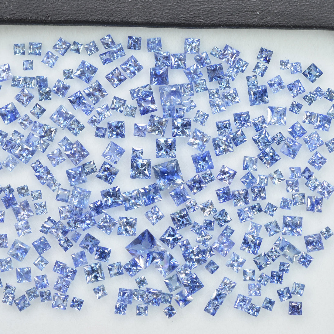 1.5 - 4.7 MM  Natural  Blue Sapphire Loose Gemstone Princess Cut