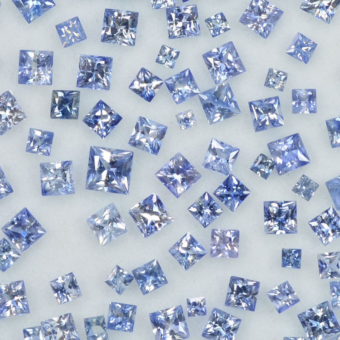 1.6 - 3.9 MM  Natural Princess Cut Blue Sapphire Loose Gemstone - Thai Gems Export Ltd.