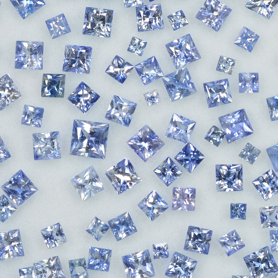 1.6 - 3.9 MM  Natural Princess Cut Blue Sapphire Loose Gemstone - Thai Gems Export Ltd.