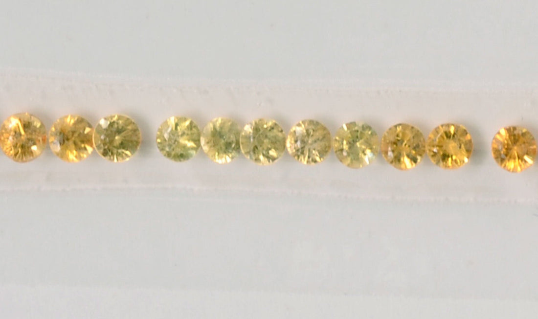 Natural Yellow Fancy Sapphire Loose Gemstone Diamond Cut Set