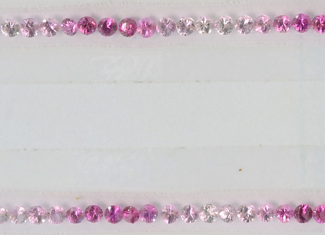 Natural Pink Fancy Sapphire Loose Gemstone  Diamond  Cut Set