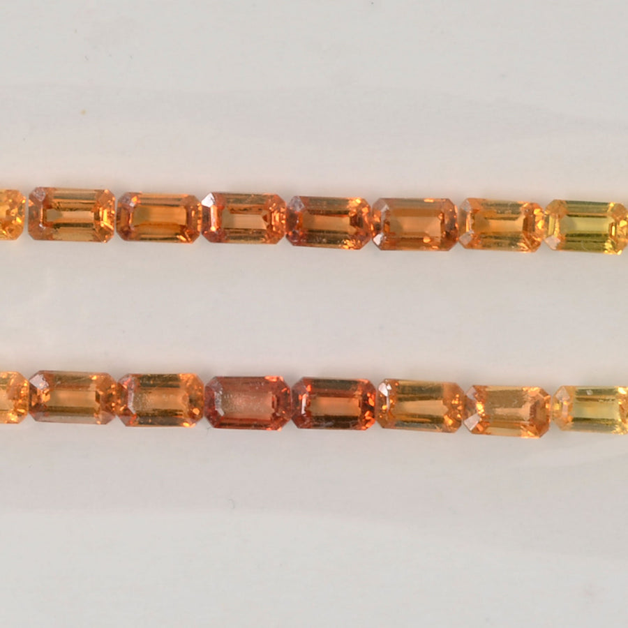 Natural Fancy Sapphire Loose Gemstone Octagon Cut Set