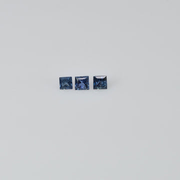 1.4-2.6 MM  Natural Princess Cut Blue Sapphire Loose Gemstone