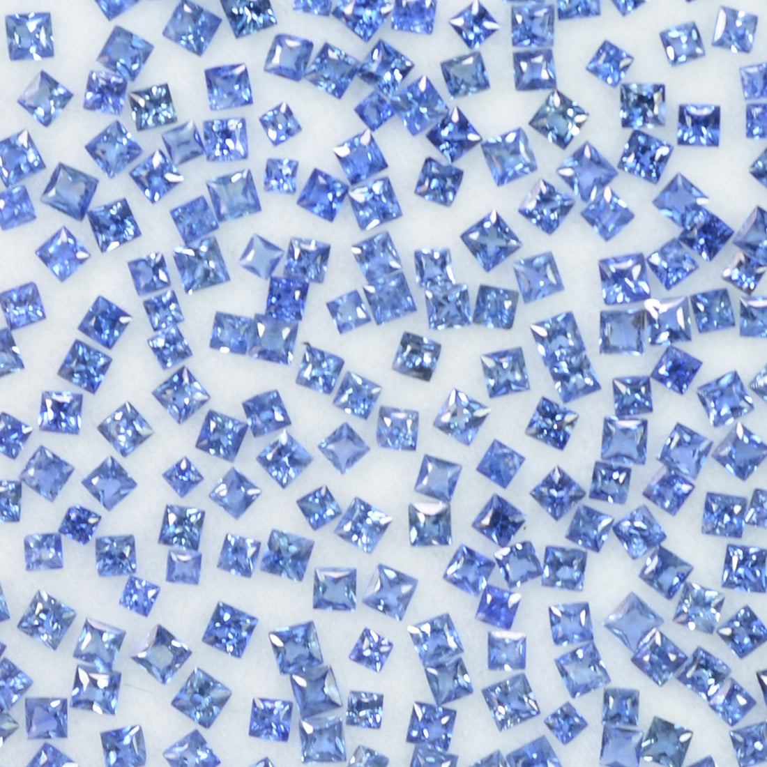 1.2-1.8 MM  Natural Princess Cut Blue Sapphire Loose Gemstone