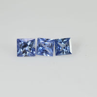 3.2-3.6 MM Natural Blue Sapphire Loose Gemstone Princess Cut
