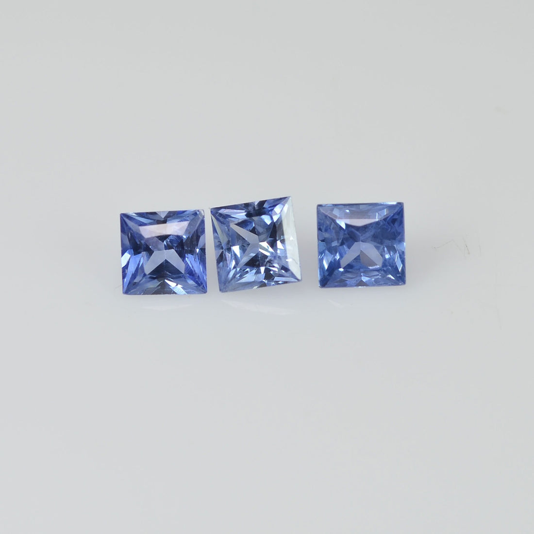 2.7-3.2 MM Natural Princess Cut Blue Sapphire Loose Gemstone