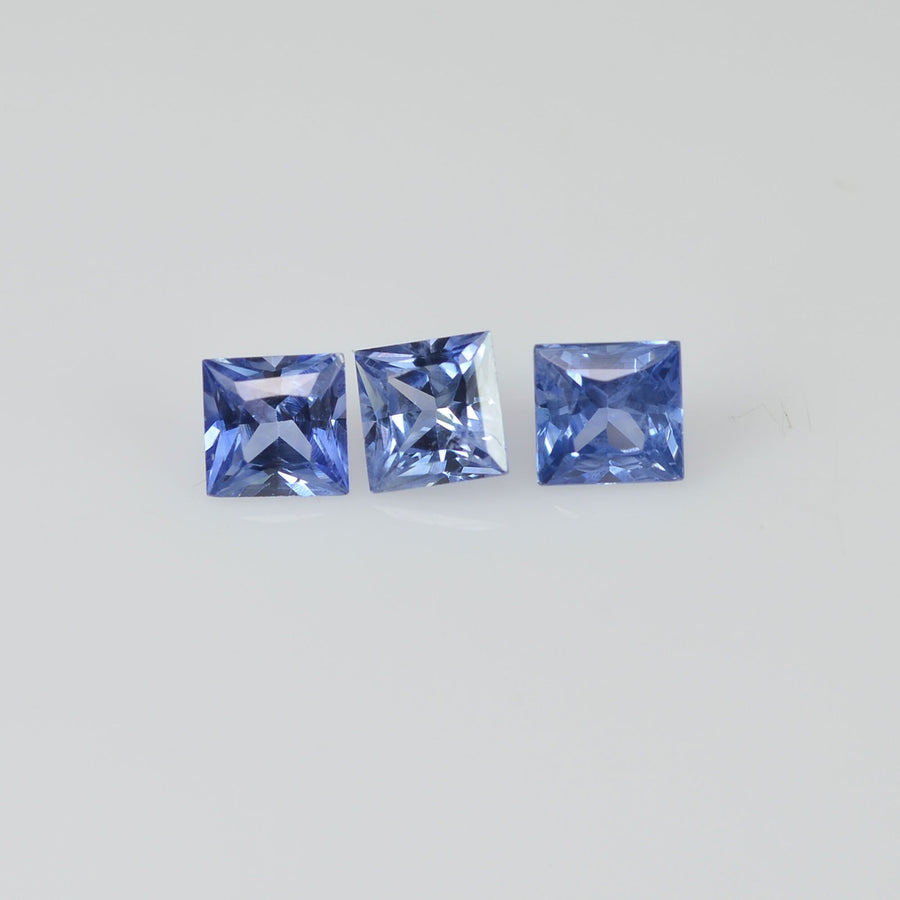 2.7-3.2 MM Natural Princess Cut Blue Sapphire Loose Gemstone