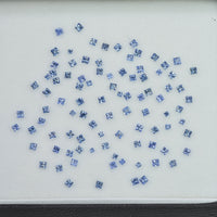 1.00- 1.80 MM  Natural  Blue Sapphire Loose Gemstone Princess Cut