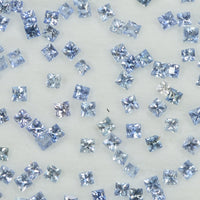 1.40- 1.80 MM Natural Princess Cut Blue Sapphire Loose Gemstone