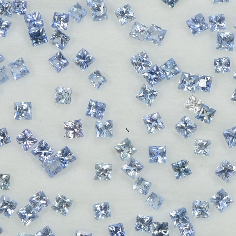 1.40- 1.80 MM Natural Princess Cut Blue Sapphire Loose Gemstone
