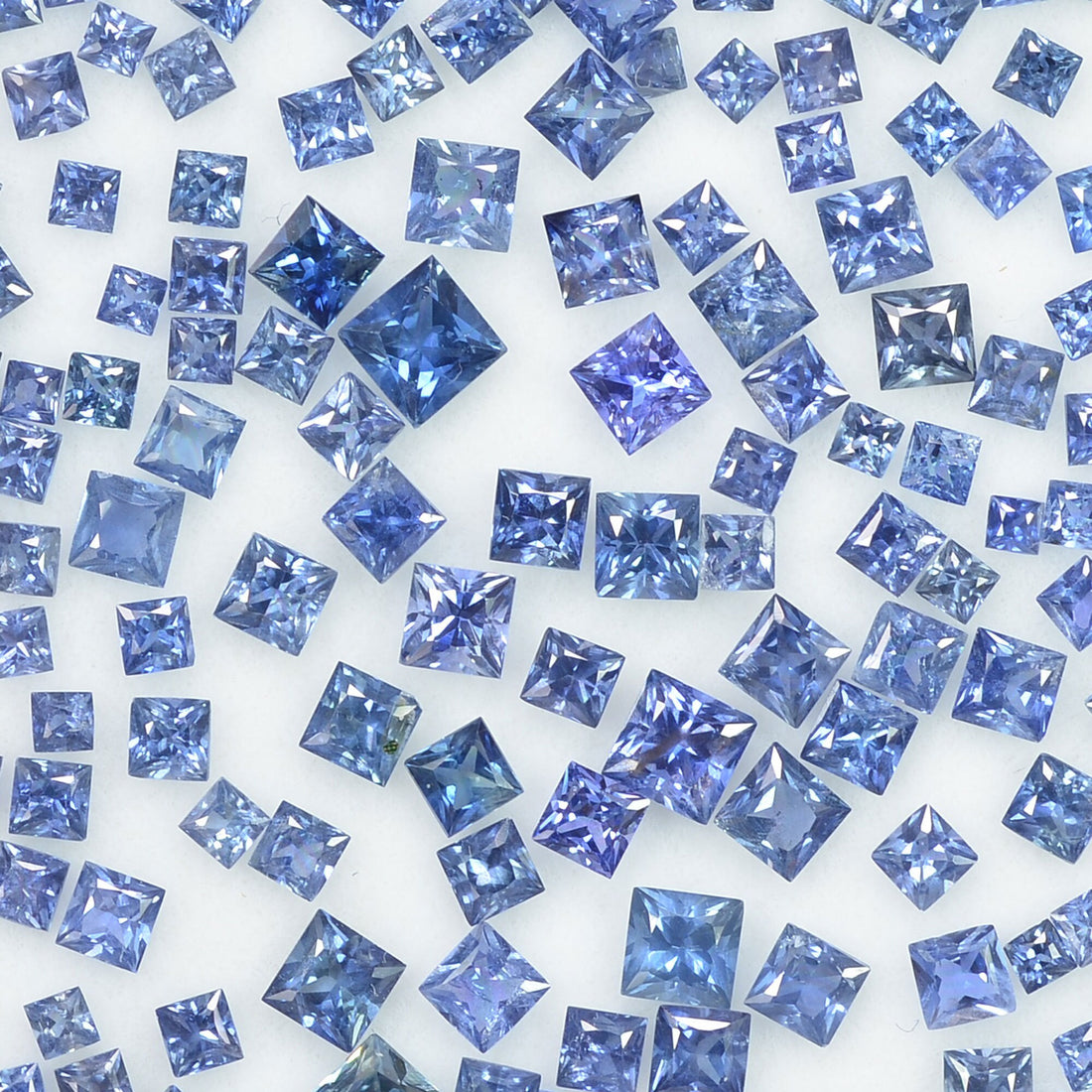 1.40 - 3.5 MM Natural Princess Cut Blue Sapphire Loose Gemstone