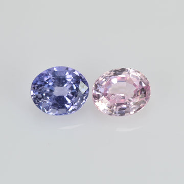 0.93 cts Natural Fancy Sapphire Loose Pair Gemstone Oval Cut