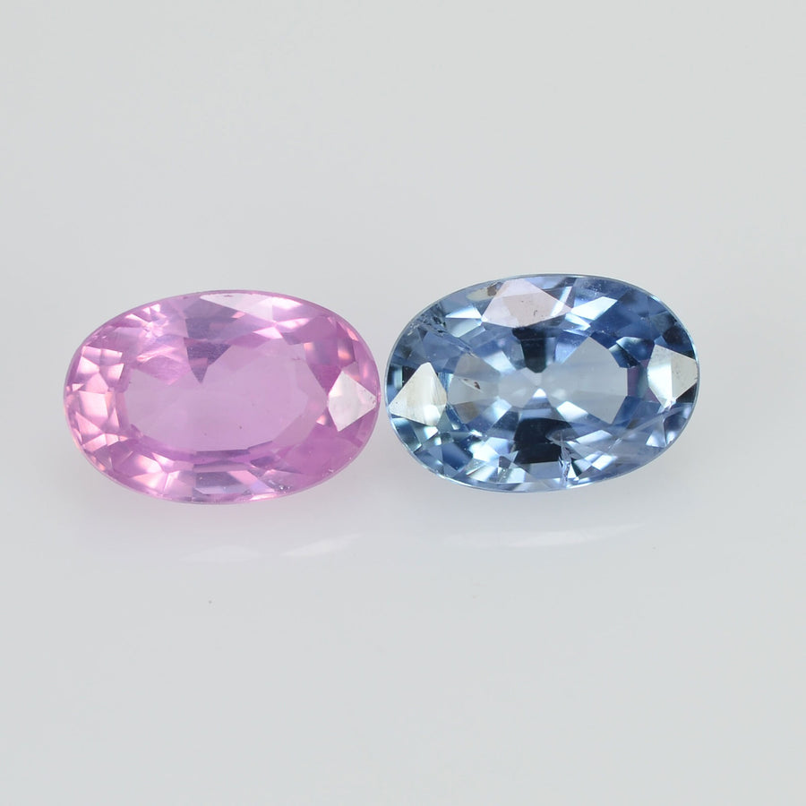 1.28 cts Natural Fancy Sapphire Loose Pair Gemstone Oval Cut