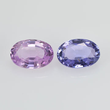 1.27 cts Natural Fancy Sapphire Loose Pair Gemstone Oval Cut