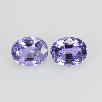 1.43 cts Natural Purple Sapphire Loose Pair Gemstone Oval Cut