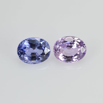 0.96 cts Natural Fancy Sapphire Loose Pair Gemstone Oval Cut