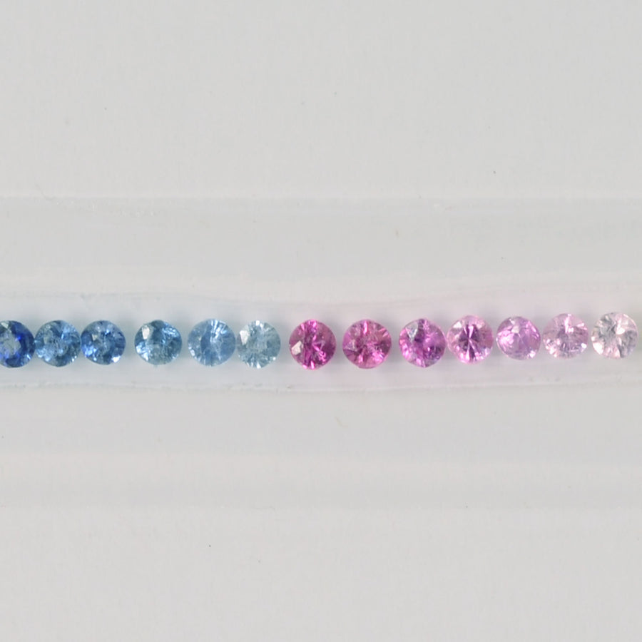 2.5-3.0 mm Natural Fancy Sapphire Loose Gemstone Diamond Cut Set