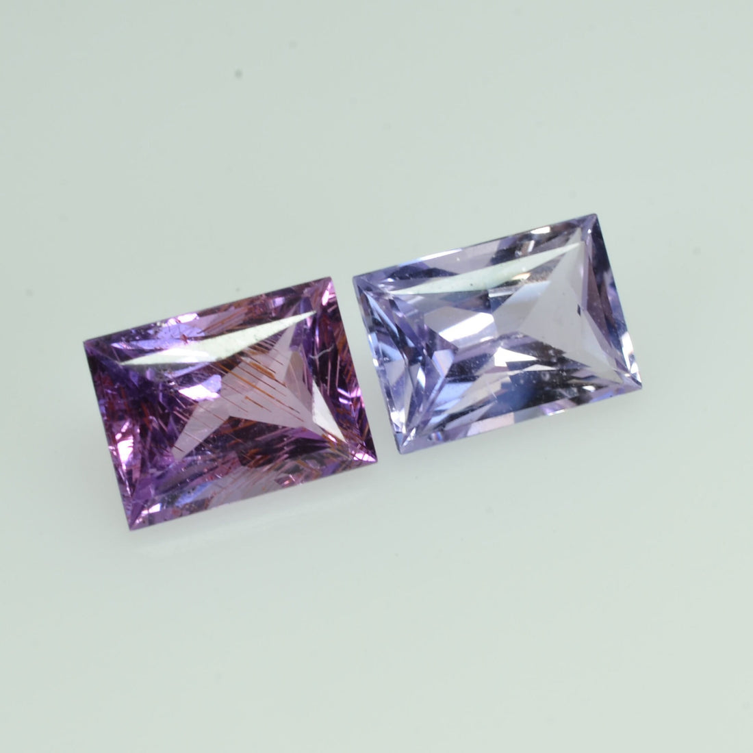 1.05 cts Noheat Natural Fancy Sapphire Loose Pair Gemstone Baguette Cut