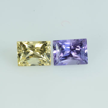 1.40 cts Natural Fancy Sapphire Loose Pair Gemstone Baguette Cut