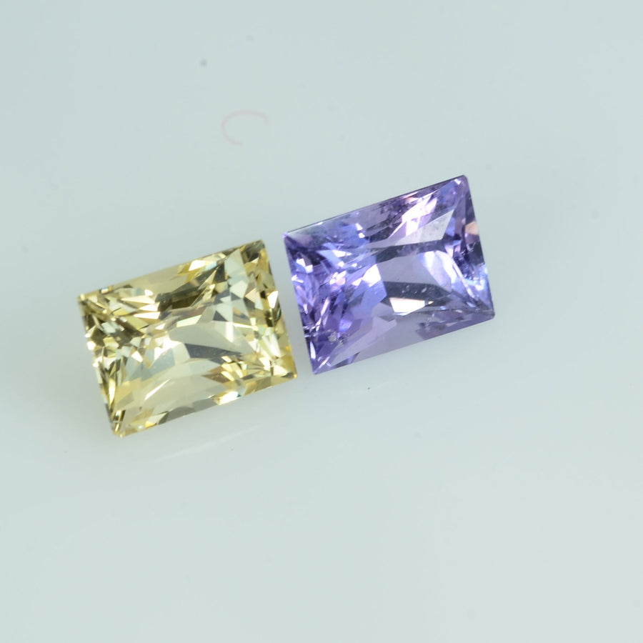 1.40 cts Natural Fancy Sapphire Loose Pair Gemstone Baguette Cut
