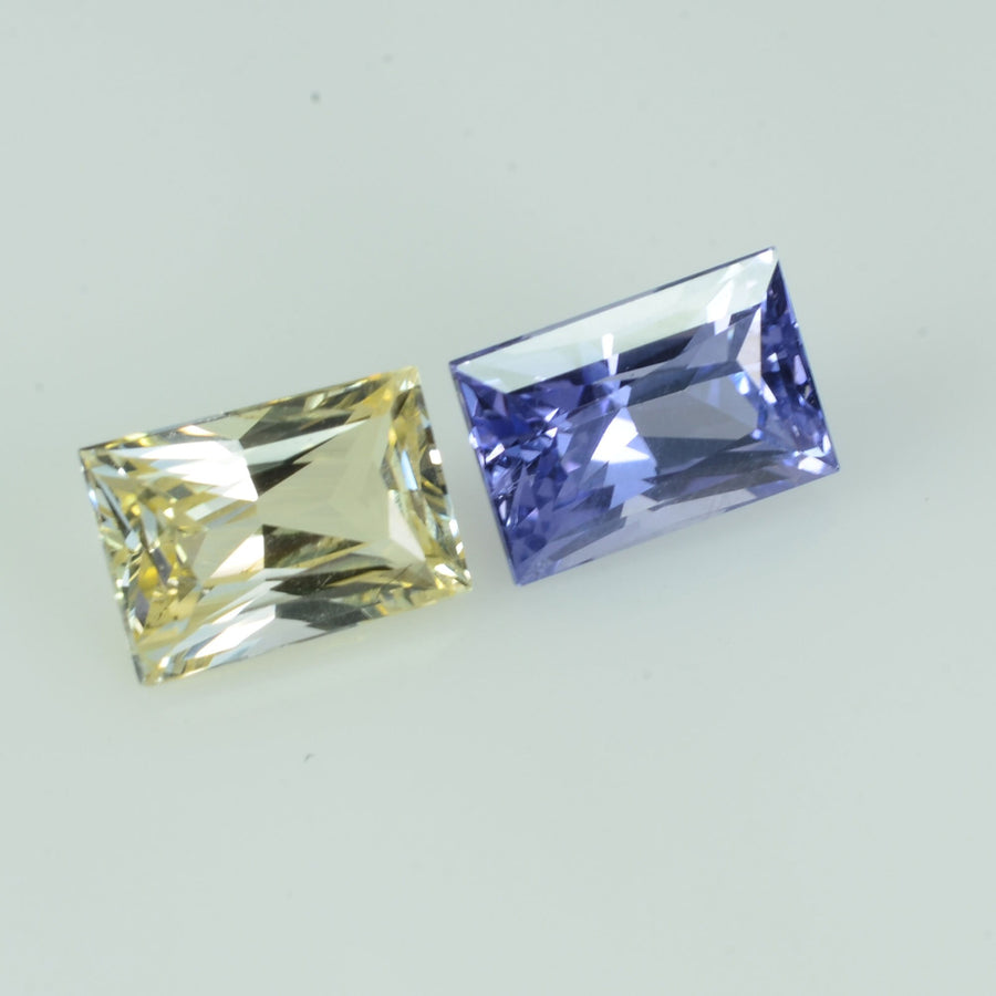 1.65 cts Natural Fancy Sapphire Loose Pair Gemstone Baguette Cut