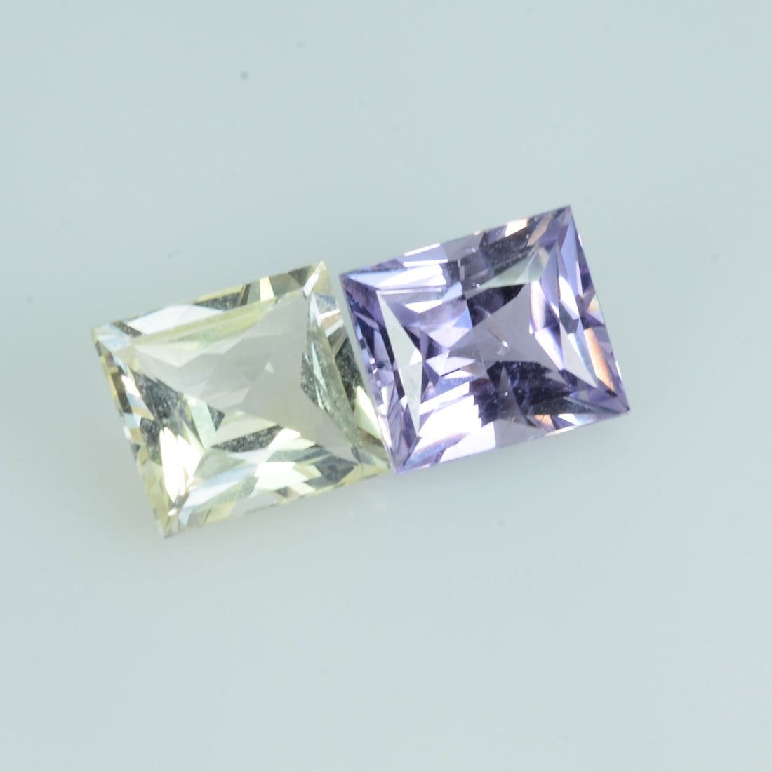 1.48 cts Natural Fancy Sapphire Loose Pair Gemstone Square Baguette Cut