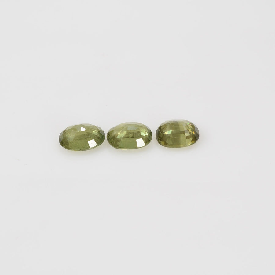 6x5 mm Natural Calibrated Green Sapphire Loose Gemstone Oval Cut