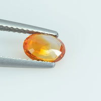 0.86 cts Natural Orange Sapphire Loose Gemstone Oval Cut