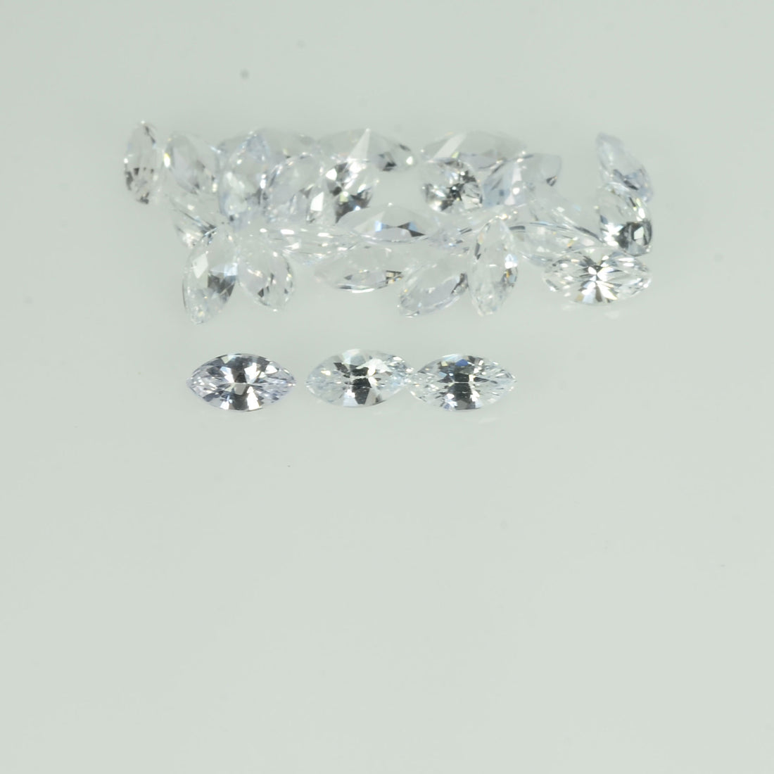 4x2 mm Natural White Sapphire Loose Gemstone Marquise Cut - Thai Gems Export Ltd.