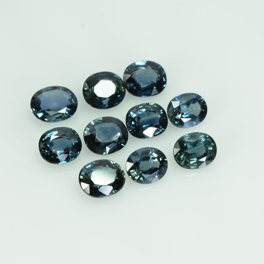 6x5 Natural Calibrated Blue Sapphire Loose Gemstone Oval Cut