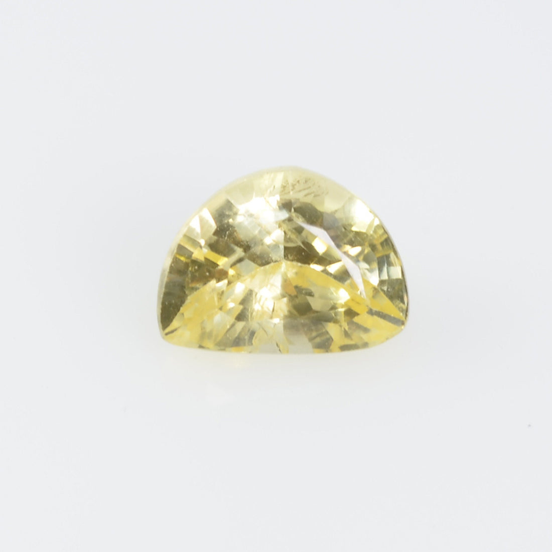 0.60 Cts Natural Yellow Sapphire Loose Gemstone Fancy Half Moon Cut