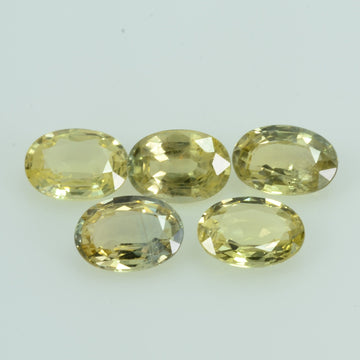 7x5 Natural Calibrated Sri Lanka Yellow Sapphire Loose Gemstone Oval Cut