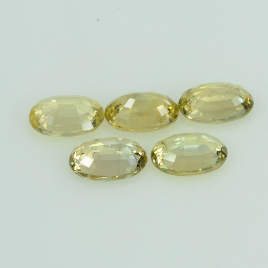 7x5 Natural Calibrated Sri Lanka Yellow Sapphire Loose Gemstone Oval Cut