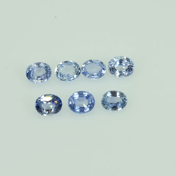 5x4 mm Lot Natural Calibrated Sri Lanka Blue Sapphire Loose Gemstone Oval Cut