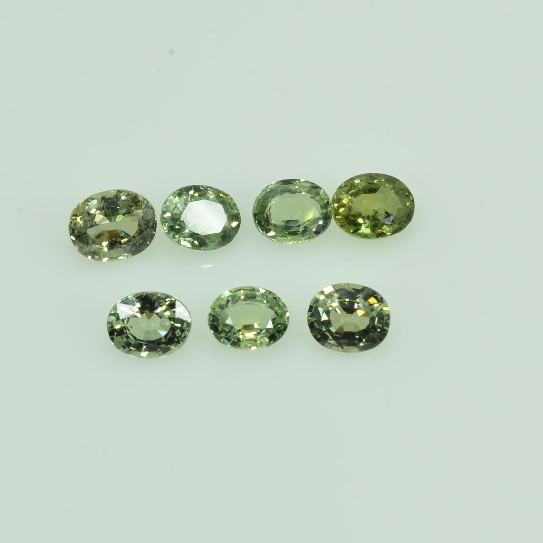 5x4 mm Natural Calibrated Teal Green Sapphire Loose Gemstone Oval Cut