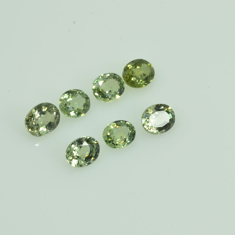 5x4 mm Natural Calibrated Teal Green Sapphire Loose Gemstone Oval Cut