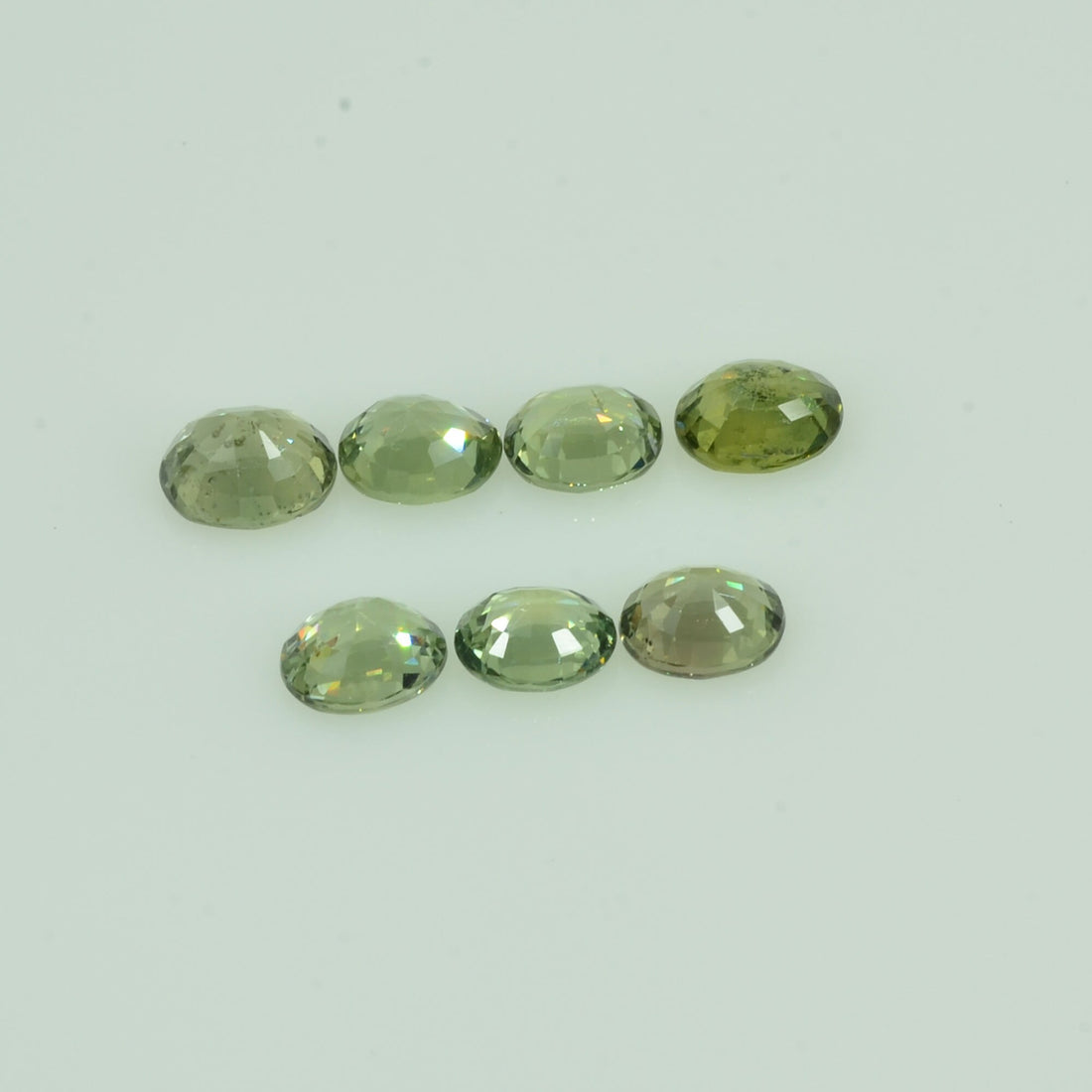 5x4 mm Natural Calibrated Teal Green Sapphire Loose Gemstone Oval Cut