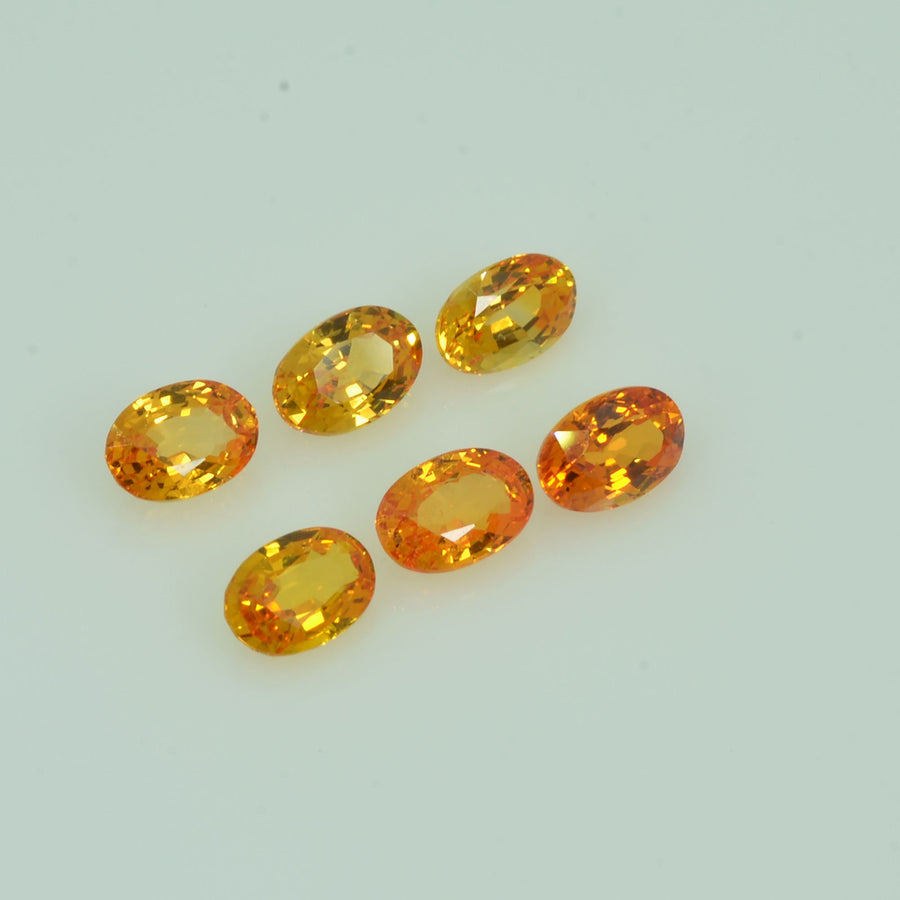 6x4 mm Natural Calibrated Yellow Sapphire Loose Gemstone Oval Cut