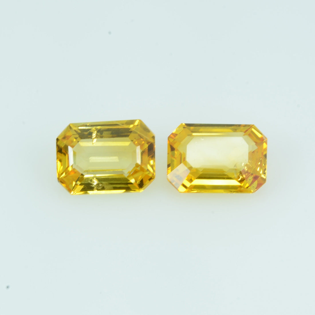 2.12 cts Natural Yellow Sapphire Pair Loose Gemstone Octagon Cut