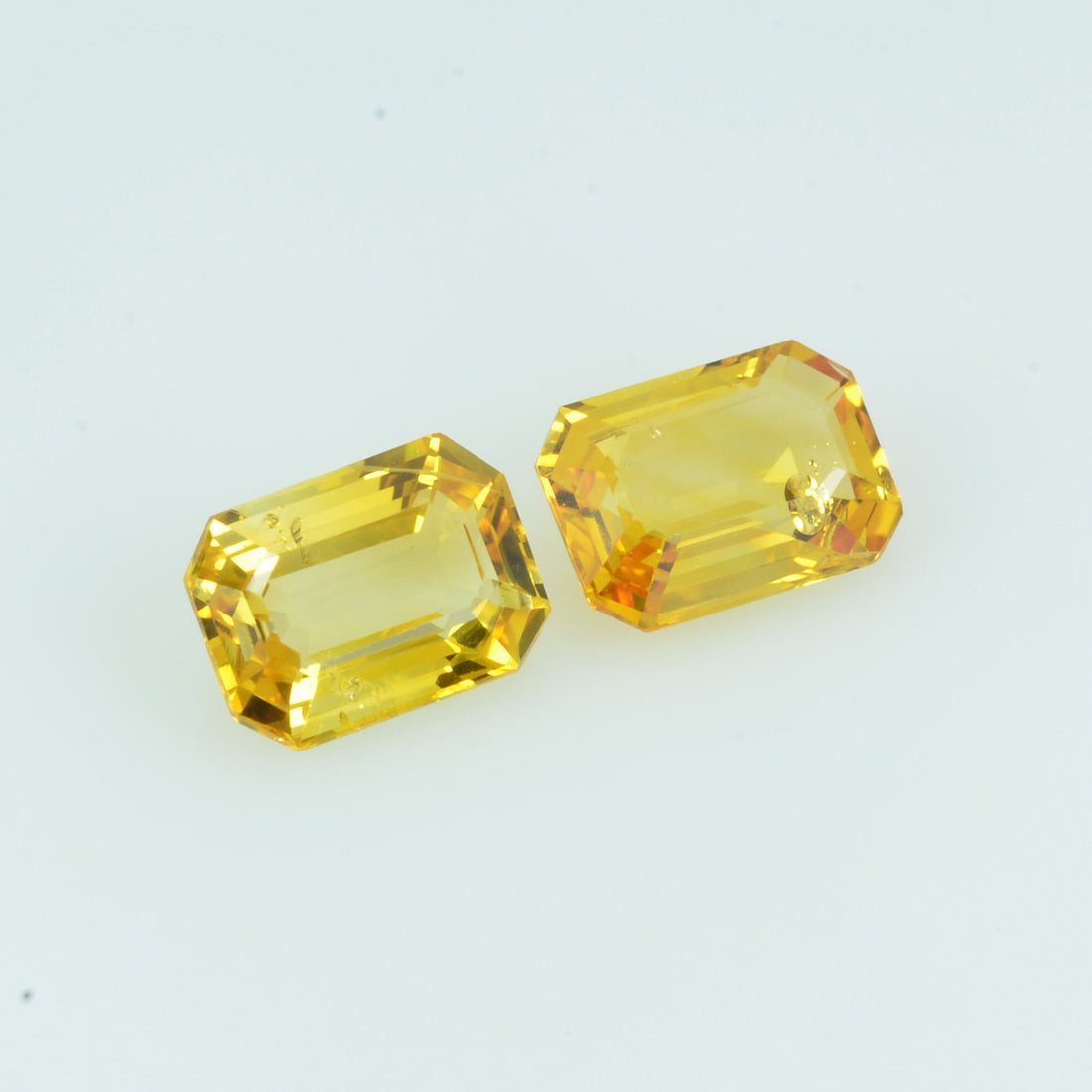 2.12 cts Natural Yellow Sapphire Pair Loose Gemstone Octagon Cut
