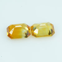 4.41 cts Natural Yellow Sapphire Pair Loose Gemstone Octagon Cut