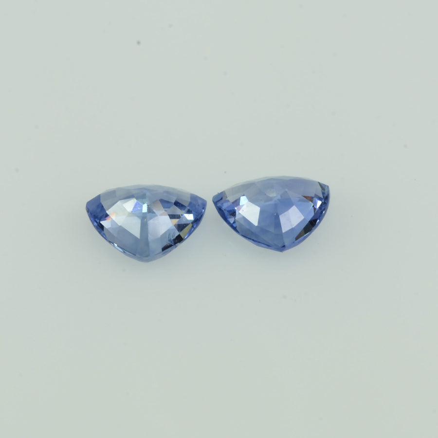 0.56 - 0.76 cts Natural Blue Sapphire Loose Gemstone Trillion Cut Pair