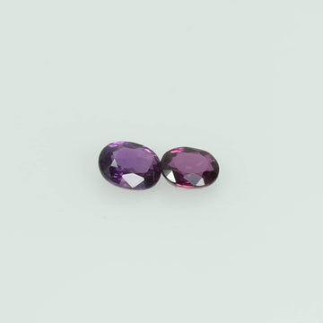 3.5x3  mm Natural Thai Ruby Loose Gemstone Oval Cut